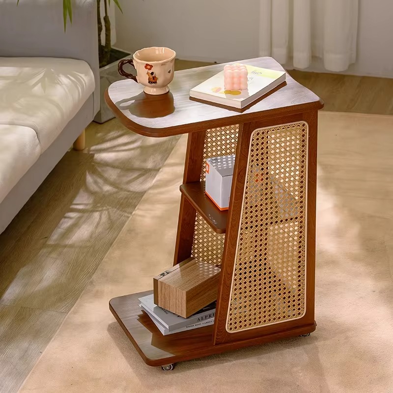 Coffee Tea Or - Mesa Auxiliar de Madera Maciza de