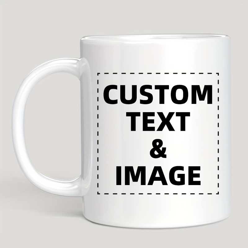 Coffee Tea Name - Taza Personalizada con Foto y Texto/Logotipo