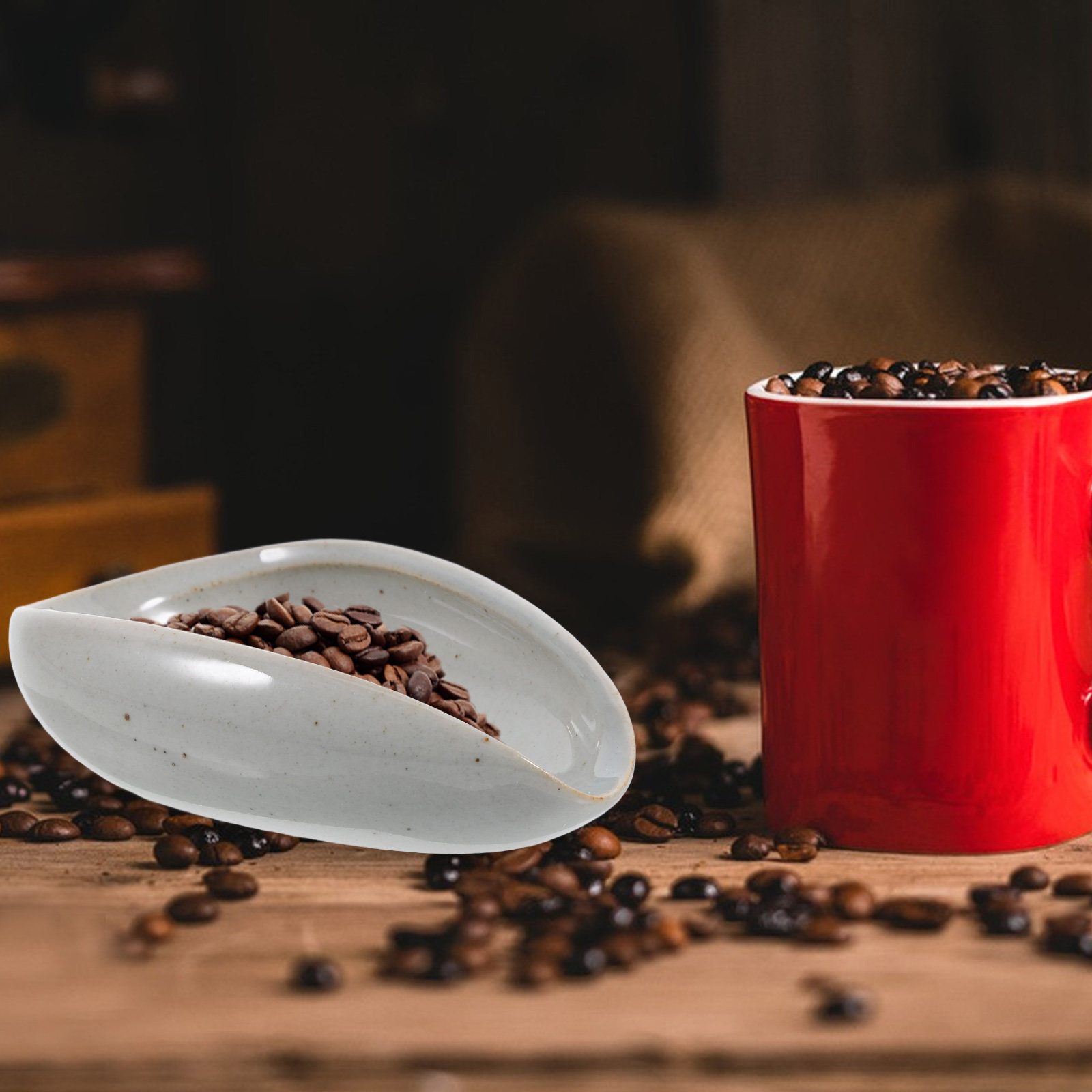 Coffee Tea Bean - Bandeja de cerámica para granos de