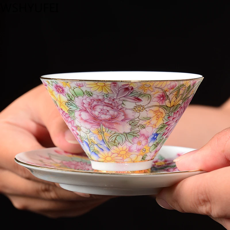 Coffee Tea Set Up - Taza de té de porcelana pintada