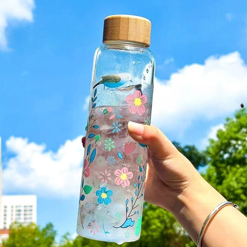 Cold Brew Bottle - Vaso de Vidrio Termosensible, Botella de