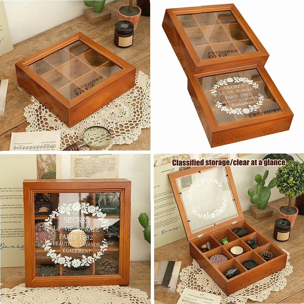 Coffee Tea Drawer Organizer - Organizador de Sobremesa de Madera para
