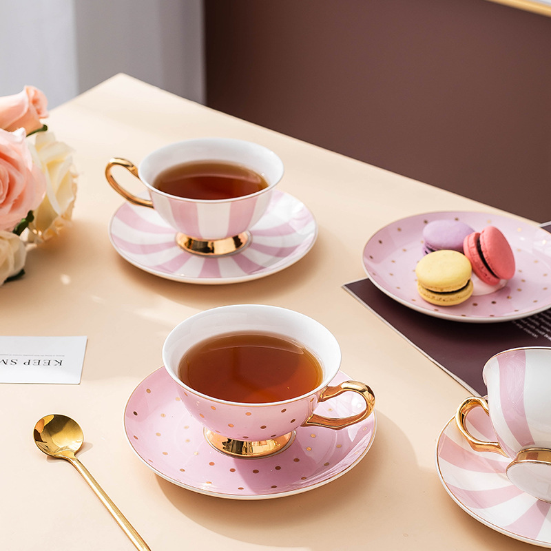 Tazas de Café de Cerámica Rosa - Coffee Tea Set Up reseña y precio