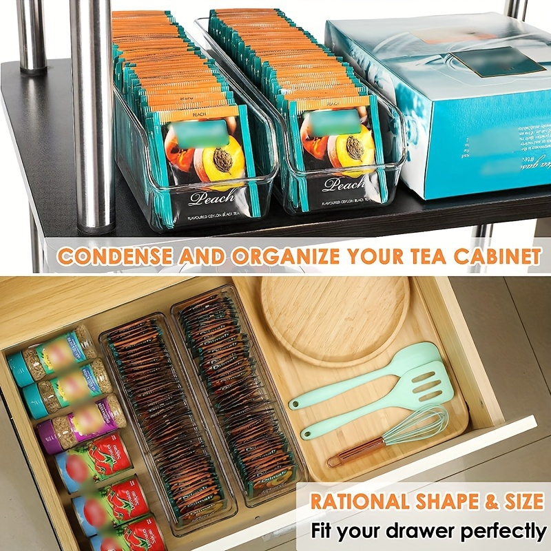 Caja organizadora transparente - Coffee Tea Drawer Organizer reseña y precio