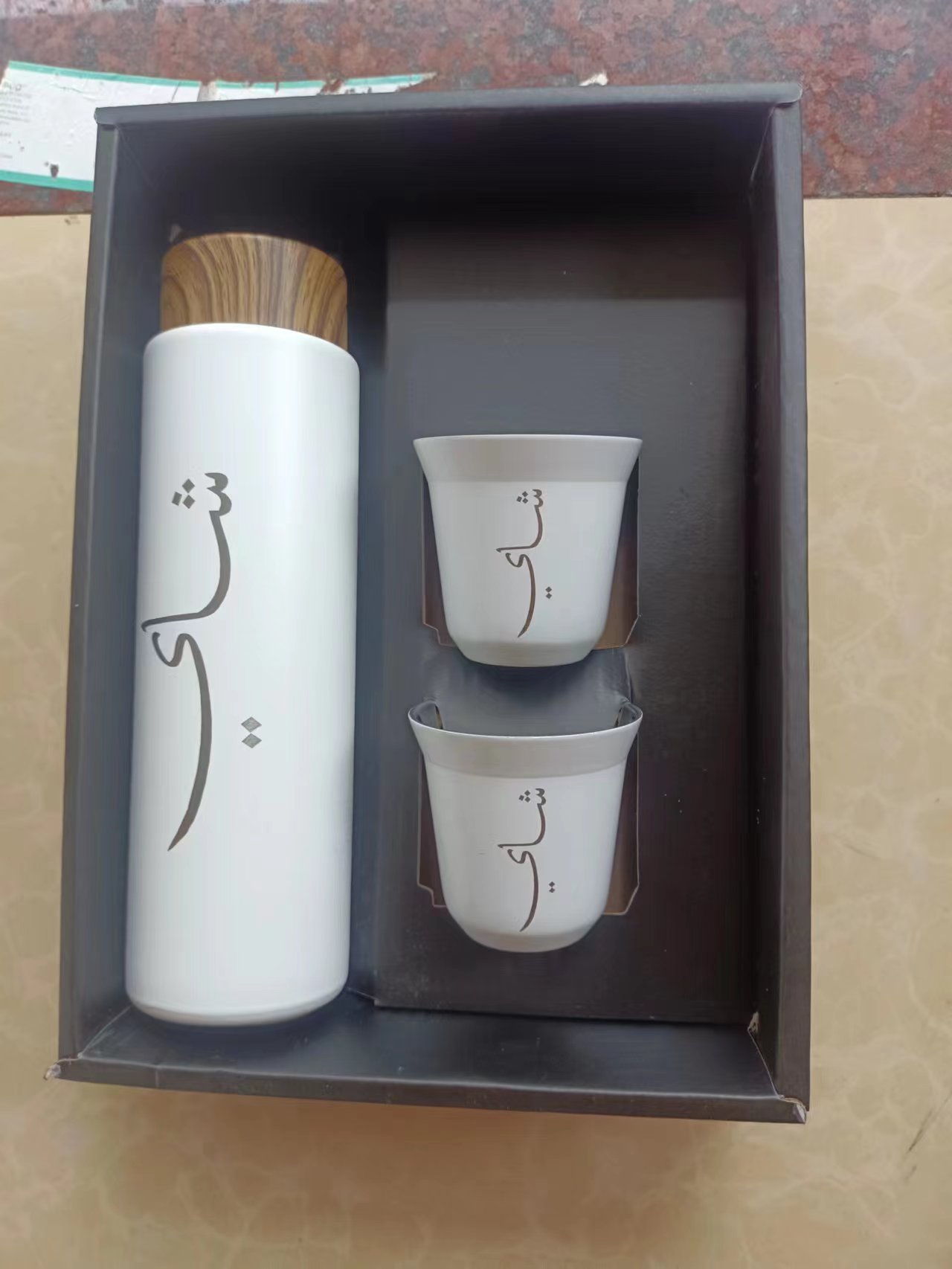 Termo de 500ML + taza de 80ml, - Coffee Tea Name reseña y precio