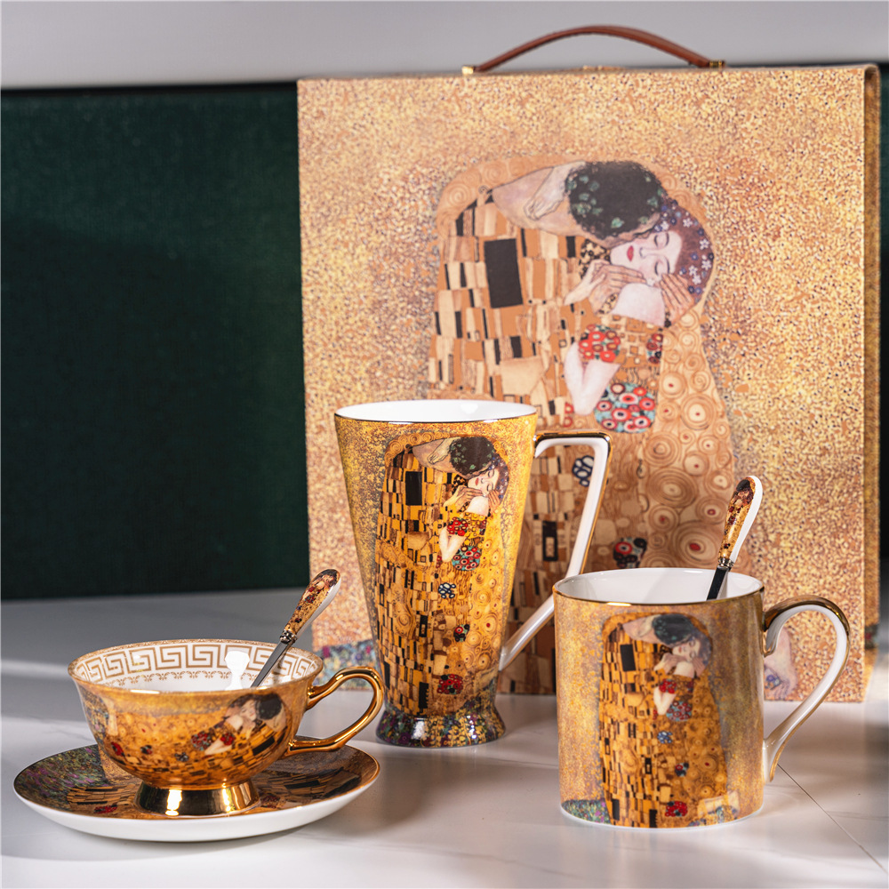 Gustav Klimt Kiss Bone China t - Coffee Tea Drawer Organizer reseña y precio
