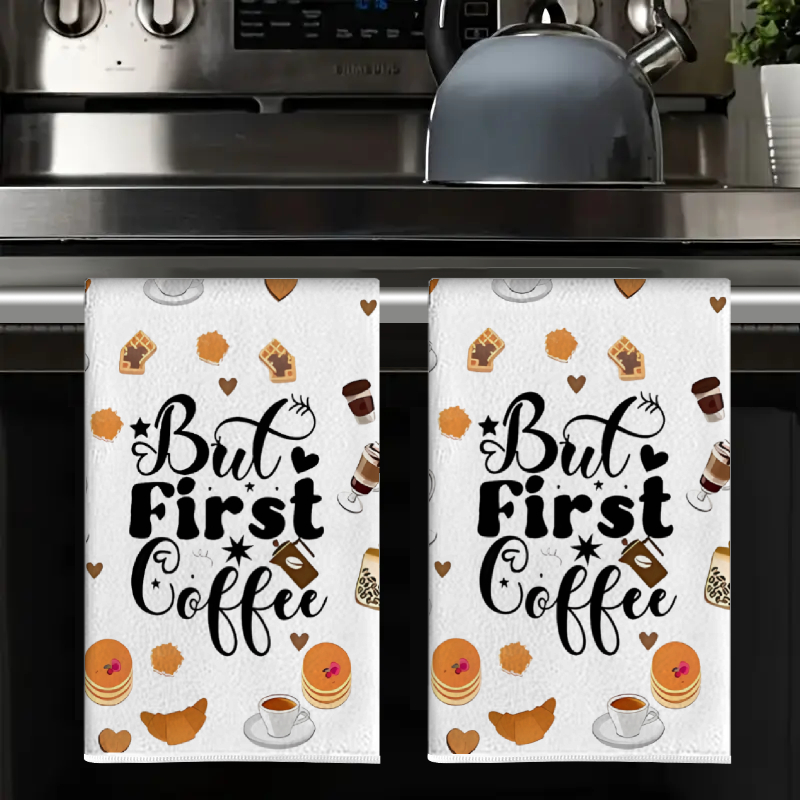 2 piezas, paños de cocina Good - Coffee Tea Good Morning reseña y precio