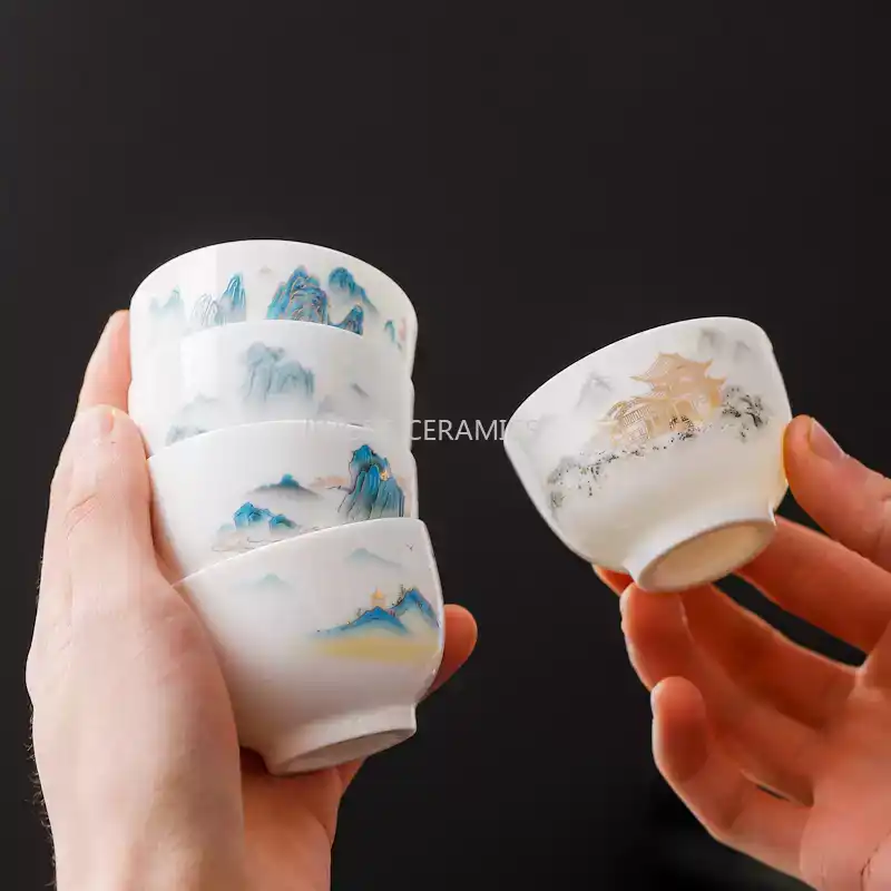 Juego de 4 Tazas de Té de Cerá - Coffee Tea Set Up reseña y precio