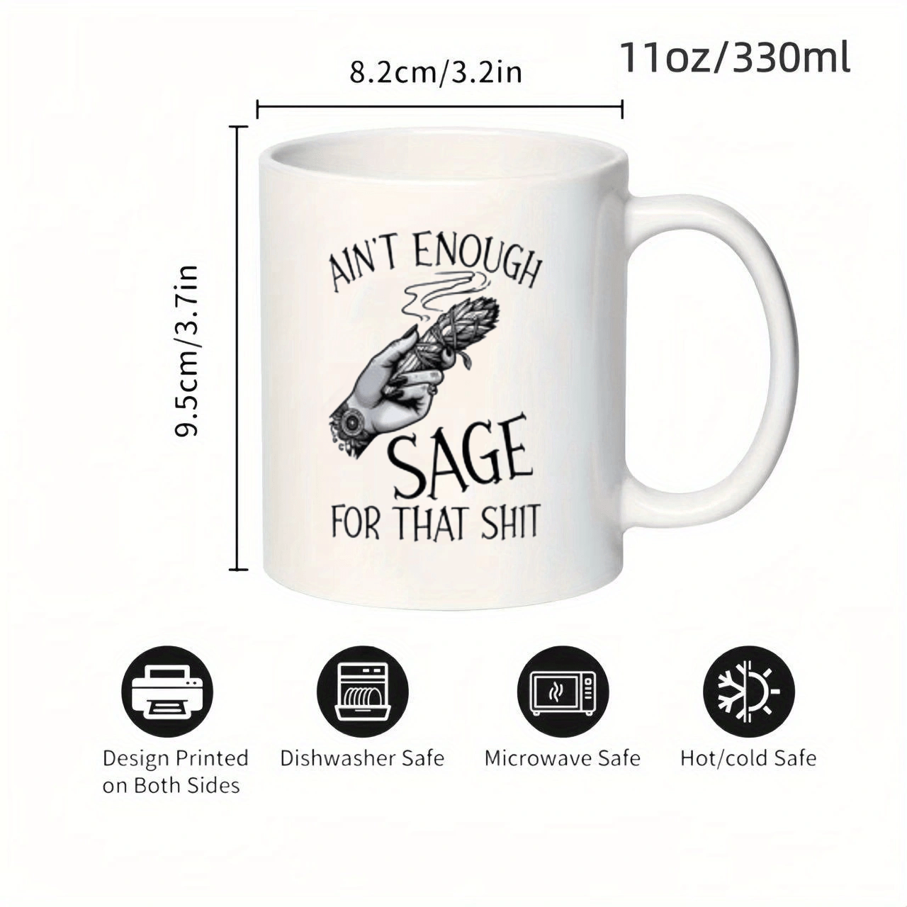 Taza de Cerámica Ain't Enough  - Coffee Tea Or reseña y precio