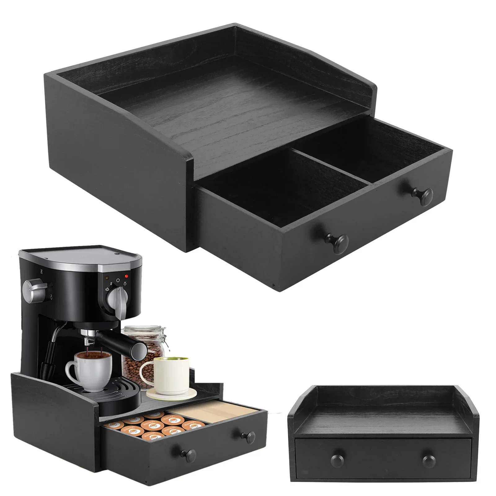 Cajón base para máquina de caf - Coffee Tea Drawer Organizer reseña y precio