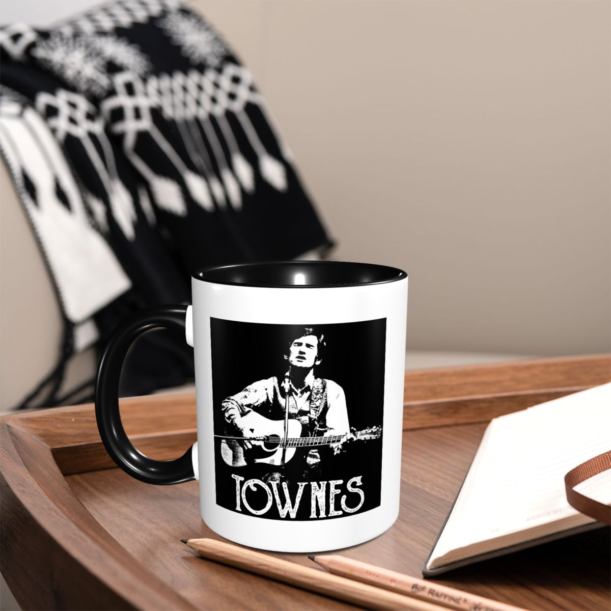 Townes Van Zandt - Taza blanca - Coffee Tea Van reseña y precio