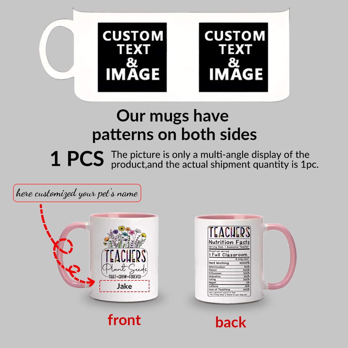 Tazas de agua personalizadas c - Coffee Tea Name reseña y precio