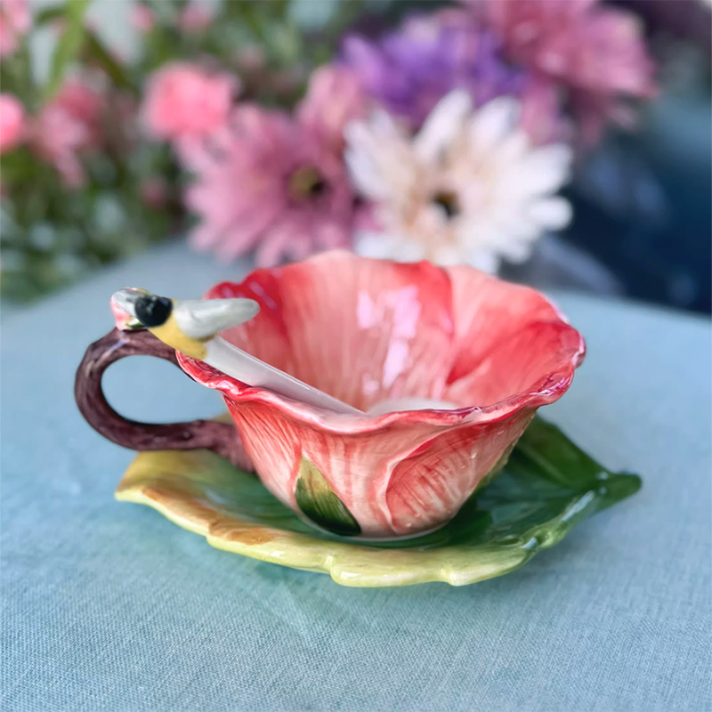 Taza de café de flores de cerá - Coffee Tea Or reseña y precio