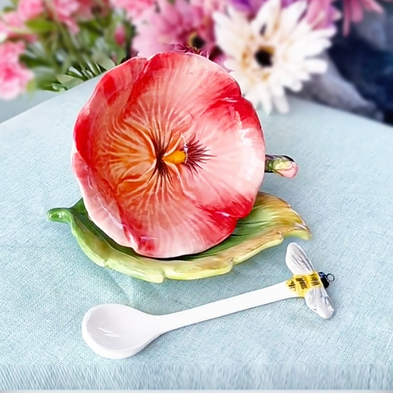 Taza de café de flores de cerá - Coffee Tea Or reseña y precio