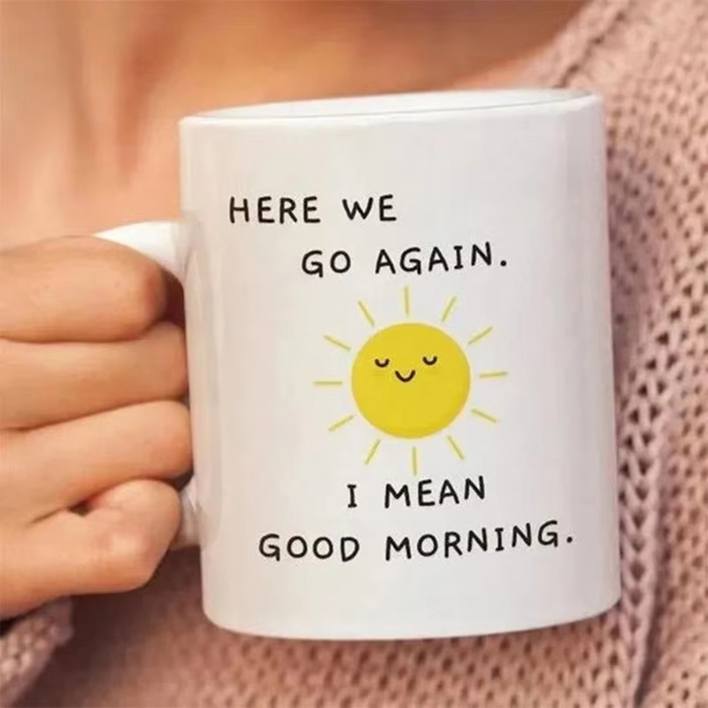 Taza de café divertida y sarcá - Coffee Tea Good Morning reseña y precio